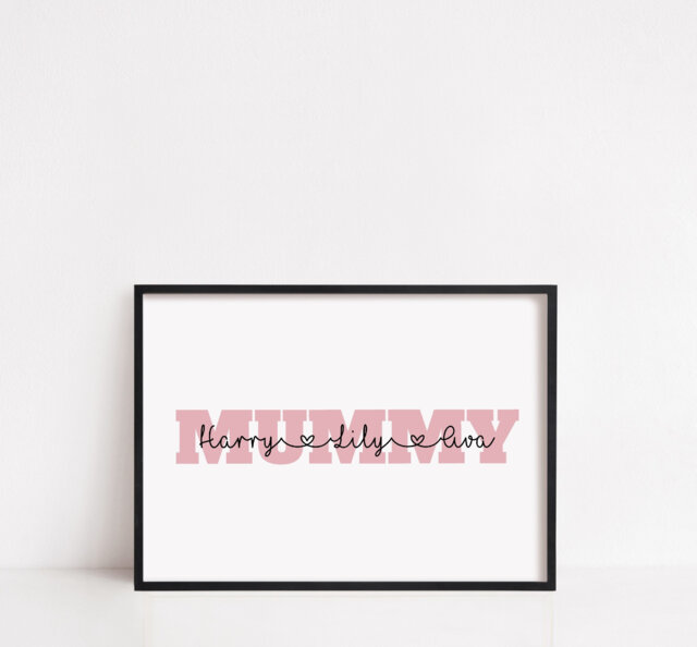 Mummy Print - Personalised & Children Gift Mother's Day - image 1