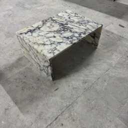 Handmade Calacatta Marble Coffee Table, Modern Minimalist Living Room Furniture - thumbnail 3