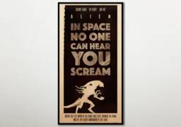 Large Wood Wall Art Alternative Alien Poster, Fanart Cinema Poster On For Movie Lover, Extra Large Film - thumbnail 1