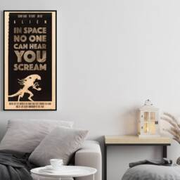 Large Wood Wall Art Alternative Alien Poster, Fanart Cinema Poster On For Movie Lover, Extra Large Film - thumbnail 3