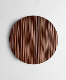 Sound Diffuser, 3D Geometric Wood Wall Art, Circular Acoustic Panel Art, Original Abstract, Minimal Modern Art Work, Mod Home Office Decor - thumbnail 1