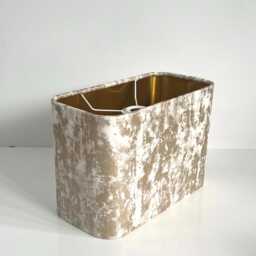 Handmade By Order Luxury Mink Gold Foiled Velvet Rectangular Lamp Shade Pendant Light All Shapes & Sizes Available - thumbnail 3