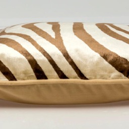 Zebra Velvet Throw Pillow Cover, Designer Animal Print, 20x20 - thumbnail 3