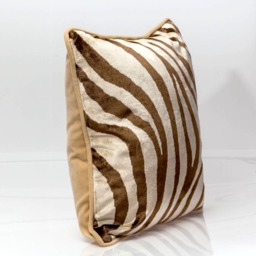 Zebra Velvet Throw Pillow Cover, Designer Animal Print, 20x20 - thumbnail 2