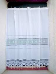 Handmade Crochet Curtain With Lace-Flowers Design Tassels-Cottage Chic-Mediterranean Style-Romantic-Traditional-891-871-851-832-802-786 - thumbnail 2