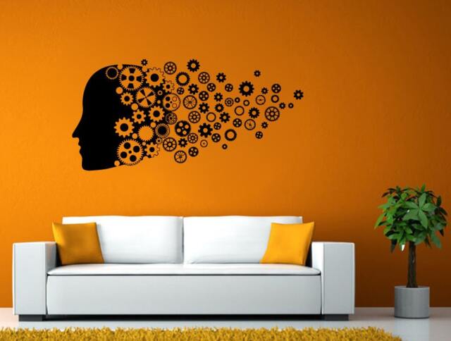 Science Geek Decal - Silhouette Classroom Wall Vinyl Art Knowledge L1936 - image 1