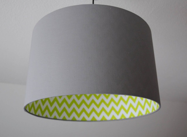 "Lampshade ""stonegray - Lime Green" - image 1