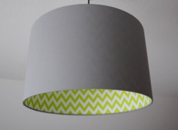 "Lampshade ""stonegray - Lime Green" - thumbnail 1