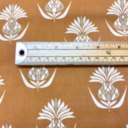 1023. Ananas Burnt Orange 100% Cotton Cushion Cover, Various Sizes - thumbnail 2