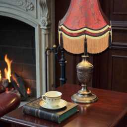 Burgundy Red Paisley Fabric Lampshade Handmade in The UK For Table & Floor Standard Lamp Shades, Ceiling Lights, Clip On Wall Lights - thumbnail 2