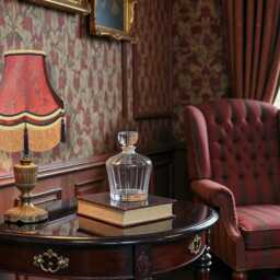 Burgundy Red Paisley Fabric Lampshade Handmade in The UK For Table & Floor Standard Lamp Shades, Ceiling Lights, Clip On Wall Lights - thumbnail 3