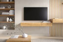 Floating Tv Stand With Drawers/Media Console - Oak
