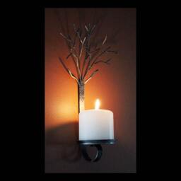 Metal Tree Sclupture Candle Wall Sconce