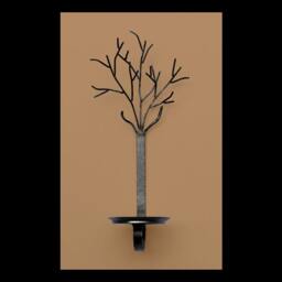 Metal Tree Sclupture Candle Wall Sconce - thumbnail 4