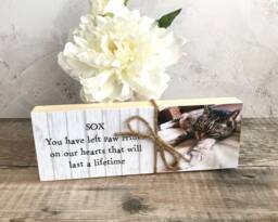 Pet Memorial, Cat Dog Handmade Personalised Plaque, Photograph Frame, Remembrance, Memorial Gift