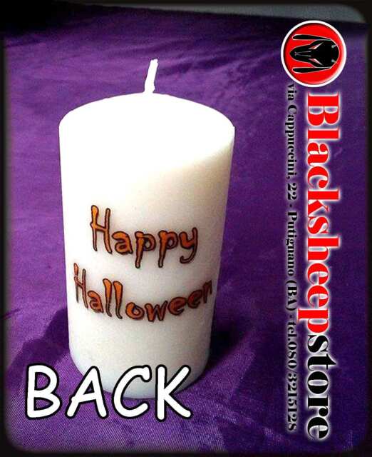 Custom Halloween Candle, Achievable On Request With Any Image, Photo Or Phrase Of Your Choice, Free Brooch - image 1