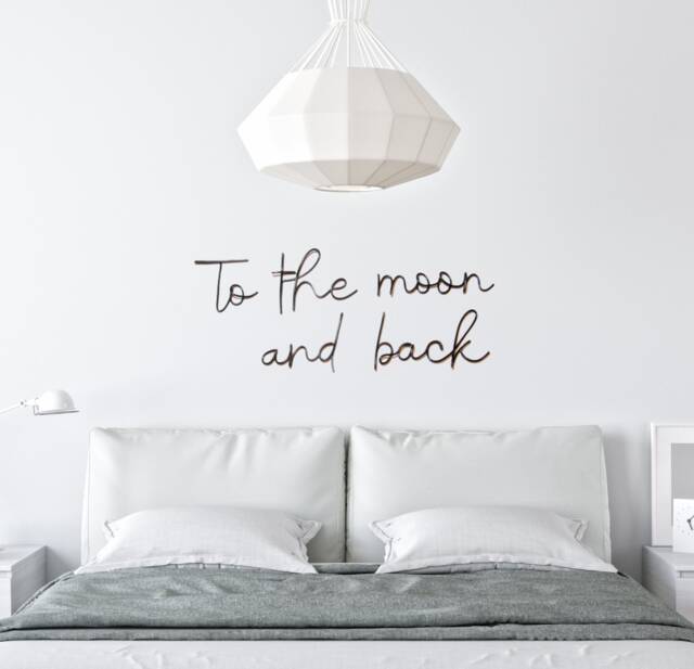To The Moon & Back Sign Wire Words, Valentines Day Gift For Him Her Bedroom Decor Wall Art, Hangings Home Couple Gifts - image 1