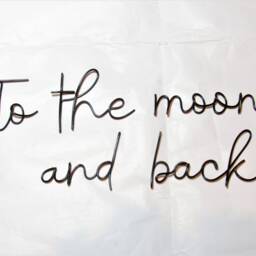 To The Moon & Back Sign Wire Words, Valentines Day Gift For Him Her Bedroom Decor Wall Art, Hangings Home Couple Gifts - thumbnail 3