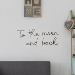 To The Moon & Back Sign Wire Words, Valentines Day Gift For Him Her Bedroom Decor Wall Art, Hangings Home Couple Gifts - thumbnail 2