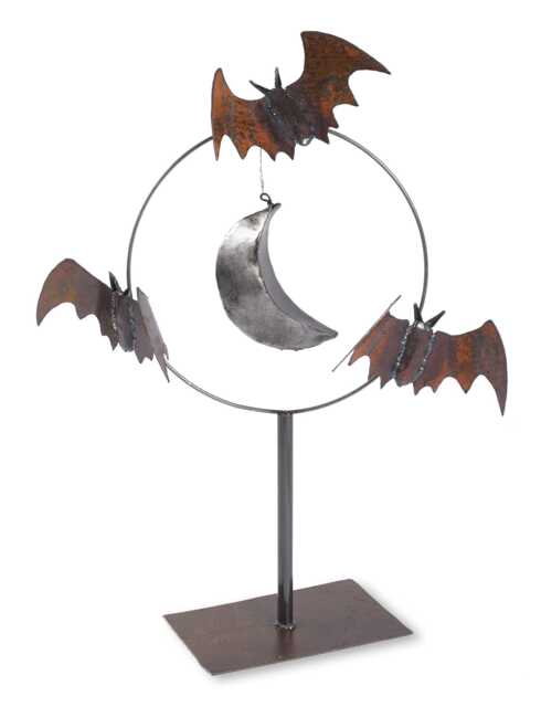 Metal Garden Art Bat Sculpture Decor Outdoor Artwork - image 1