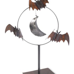 Metal Garden Art Bat Sculpture Decor Outdoor Artwork - thumbnail 2