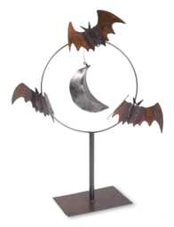 Metal Garden Art Bat Sculpture Decor Outdoor Artwork - thumbnail 1