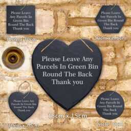 Personalised Slate Plaque Home Door Gate Sign Laser Engraved Stone Wall Art Gift - thumbnail 1
