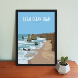 Great Ocean Road Travel Poster - Retro Australia Art Print - thumbnail 1