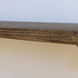 Rustic Reclaimed Plank Wood Shelf With Antique Brown Natural Beeswax - thumbnail 2