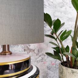 Dove Grey Lampshade in Linen With Copper Lining, Textured Large Plain Ceiling Lightshade - thumbnail 2