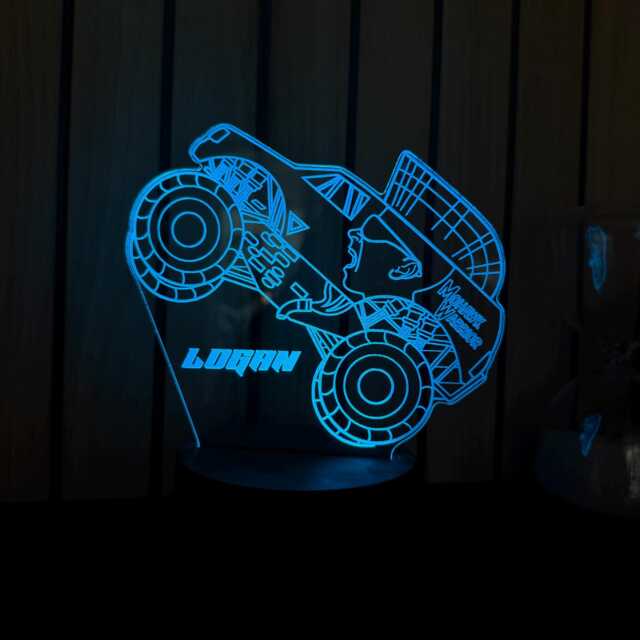 Mohawk Warrior Led Night Light, Monster Truck Gift, Gifts For Kids, Him, Lights, Bedroom Light - image 1