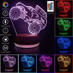 Mohawk Warrior Led Night Light, Monster Truck Gift, Gifts For Kids, Him, Lights, Bedroom Light - thumbnail 2