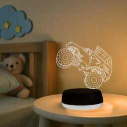 Mohawk Warrior Led Night Light, Monster Truck Gift, Gifts For Kids, Him, Lights, Bedroom Light - thumbnail 4
