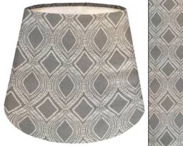 Grey Empire Lampshade Bohemian Table Lamp Shade With Diamond Pattern