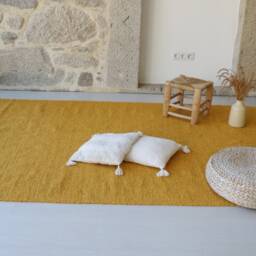 Large Mustard Yellow Rug 200x300 cm, Area Rug, Living Room Kids Nursery Bedroom Contemporary Decoration - thumbnail 2
