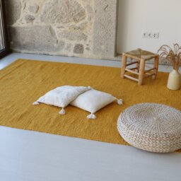 Large Mustard Yellow Rug 200x300 cm, Area Rug, Living Room Kids Nursery Bedroom Contemporary Decoration - thumbnail 3