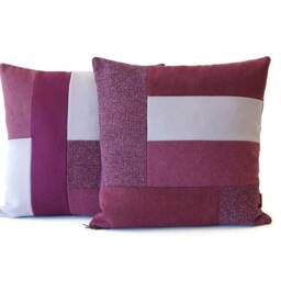 Geometric Cushion Cover - Color Block Pillow Unique One Of A Kind Accent Pillow - thumbnail 2
