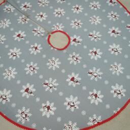Christmas Tree Skirt Decor Snowflake Ornament Scandinavian Gift Swedish - thumbnail 2
