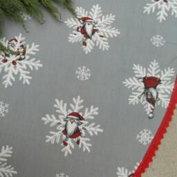 Christmas Tree Skirt Decor Snowflake Ornament Scandinavian Gift Swedish - thumbnail 3