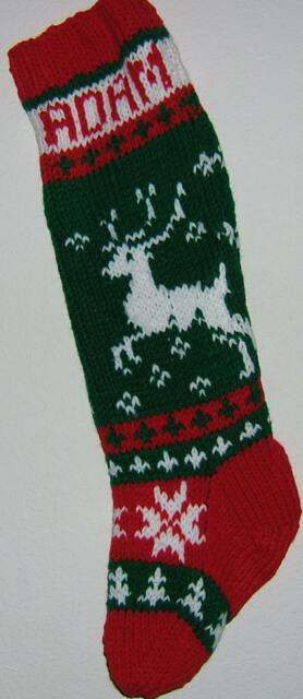 Personalized Hand Knitted Christmas Stocking - image 1