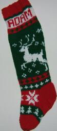 Personalized Hand Knitted Christmas Stocking - thumbnail 1