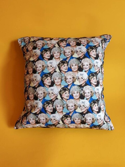 Small Golden Girls Illustrated & Handmade Cushion - image 1