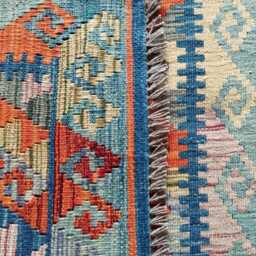 Heritage Tribal Rug, Handmade Artisan Afghan Turkish Scandinavian Navajo Bohemian Flatweave Wool Multicolour Kilim Rug 114x86 cm - thumbnail 3