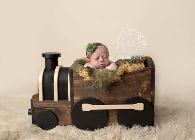 Wooden Train Photography Prop - image 1