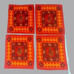 Designer Gujarati Work Decorative Pillow Cover, Cushion Covers - 16 X 16 Inches - Set Of 5 Pcs, Throw Pillow, Cotton Cover Set - thumbnail 4