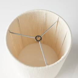 Woven Drum Lampshade Recycled Cotton, Handstrung Shade - 8x10 - thumbnail 2