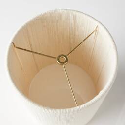 Woven Drum Lampshade Recycled Cotton, Handstrung Shade - 8x10 - thumbnail 3