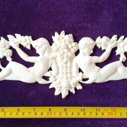 Large Gilt Or White French Antique Empire Style Decorative Wall Furniture Moulding Pediment Plastic Decoration - thumbnail 4