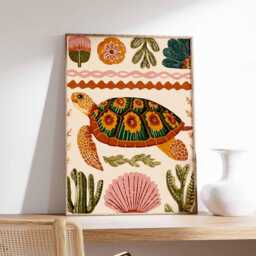 Turtle Poster, Ocean Wall Art, Sea Print, Marine Life Coastal Decor Beach Animal Lover Gift - thumbnail 2