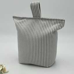 Stamford Striped Door Stop, Sophie Allport, Neutral Grey Decor, Filled - thumbnail 1